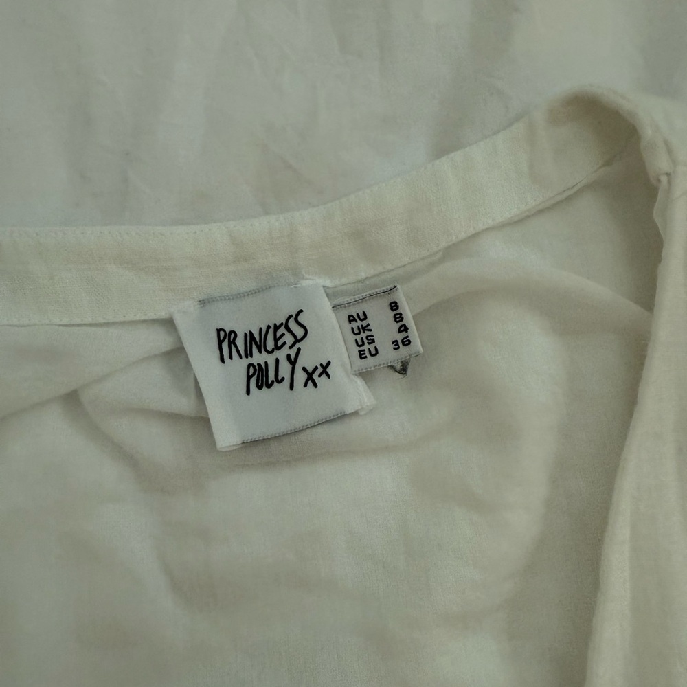 White Sleeveless Button-Up Top - image 3